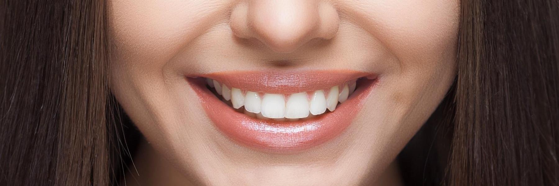 A woman smiling