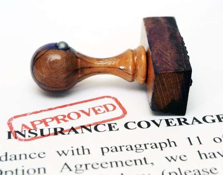 Insurance coverage approved stamp